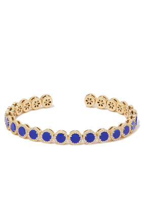18-Karat Gold, Lapis Lazuli And Diamond Bangle